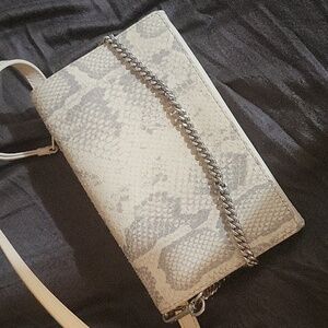 All Saints Small Crossbody Leather Snakeskin Bag